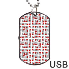 Spanish Love Phrase Motif Pattern Dog Tag Usb Flash (one Side) by dflcprintsclothing