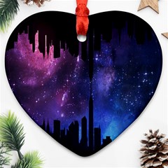 Digital-art Heart Ornament (two Sides) by nate14shop