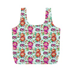 Floral Full Print Recycle Bag (m) by nate14shop