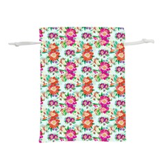 Floral Lightweight Drawstring Pouch (l)