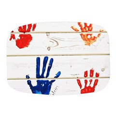 Handprint,wood Mini Square Pill Box by nate14shop