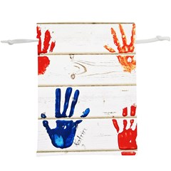 Handprint,wood  Lightweight Drawstring Pouch (xl) by nate14shop