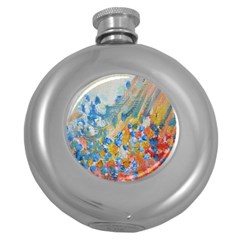 Oil-paint Round Hip Flask (5 Oz) by nate14shop