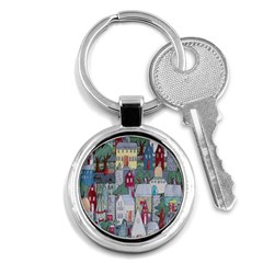 Painting Key Chain (round) by nate14shop