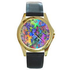 Stars Round Gold Metal Watch by nate14shop