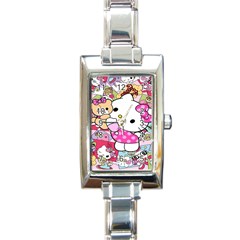 Hello-kitty-001 Rectangle Italian Charm Watch by nate14shop