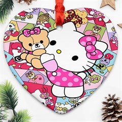 Hello-kitty-001 Ornament (heart) by nate14shop