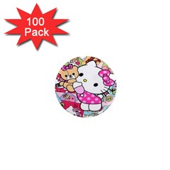 Hello-kitty-001 1  Mini Magnets (100 Pack)  by nate14shop