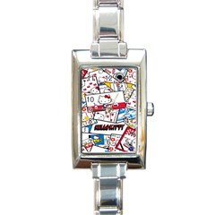 Hello-kitty-002 Rectangle Italian Charm Watch by nate14shop