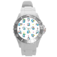 Doraemon Round Plastic Sport Watch (l) by nate14shop