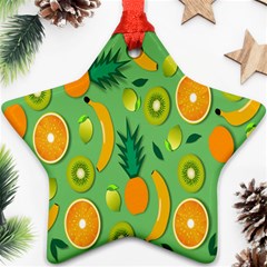 Fruits Star Ornament (two Sides) by nate14shop