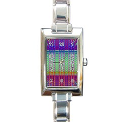 Space Explosion  Rectangle Italian Charm Watch by Thespacecampers