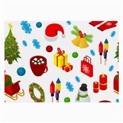 Christmas-celebration-seamless-pattern-background-vector Large Glasses Cloth (2 Sides) by nate14shop