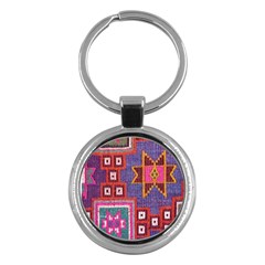 Abstrac-carpet Key Chain (round) by nate14shop