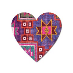 Abstrac-carpet Heart Magnet by nate14shop