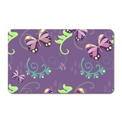 Background-butterfly Purple Magnet (rectangular) by nate14shop