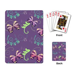 Background-butterfly Purple Playing Cards Single Design (rectangle) by nate14shop