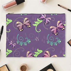 Background-butterfly Purple Cosmetic Bag (xl) by nate14shop