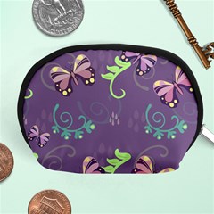 Background-butterfly Purple Accessory Pouch (medium) by nate14shop