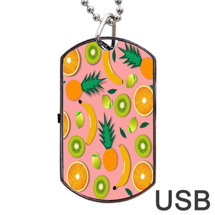 Fruits-orange Dog Tag USB Flash (One Side)