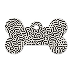 Animal-seamless-vector-pattern-of-dog-kannaa Dog Tag Bone (one Side) by nate14shop