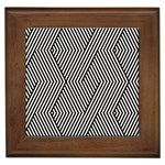 Vector-geometric-lines-pattern-simple-monochrome-texture-with-diagonal-stripes-lines-chevron-zigzag- Framed Tile Front