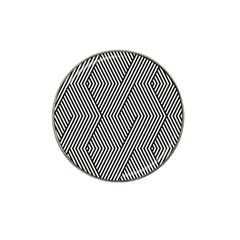 Vector-geometric-lines-pattern-simple-monochrome-texture-with-diagonal-stripes-lines-chevron-zigzag- Hat Clip Ball Marker (4 Pack) by nate14shop