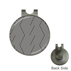 Vector-geometric-lines-pattern-simple-monochrome-texture-with-diagonal-stripes-lines-chevron-zigzag- Hat Clips With Golf Markers by nate14shop