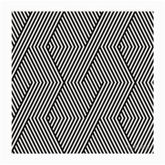 Vector-geometric-lines-pattern-simple-monochrome-texture-with-diagonal-stripes-lines-chevron-zigzag- Medium Glasses Cloth (2 Sides) by nate14shop