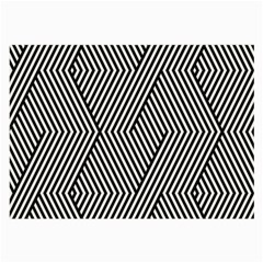 Vector-geometric-lines-pattern-simple-monochrome-texture-with-diagonal-stripes-lines-chevron-zigzag- Large Glasses Cloth by nate14shop