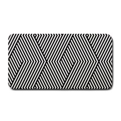 Vector-geometric-lines-pattern-simple-monochrome-texture-with-diagonal-stripes-lines-chevron-zigzag- Medium Bar Mats by nate14shop