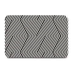 Vector-geometric-lines-pattern-simple-monochrome-texture-with-diagonal-stripes-lines-chevron-zigzag- Plate Mats by nate14shop