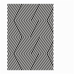 Vector-geometric-lines-pattern-simple-monochrome-texture-with-diagonal-stripes-lines-chevron-zigzag- Small Garden Flag (two Sides) by nate14shop