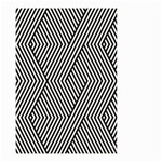 Vector-geometric-lines-pattern-simple-monochrome-texture-with-diagonal-stripes-lines-chevron-zigzag- Small Garden Flag (Two Sides) Front