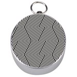 Vector-geometric-lines-pattern-simple-monochrome-texture-with-diagonal-stripes-lines-chevron-zigzag- Silver Compasses Front