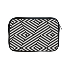 Vector-geometric-lines-pattern-simple-monochrome-texture-with-diagonal-stripes-lines-chevron-zigzag- Apple Ipad Mini Zipper Cases by nate14shop