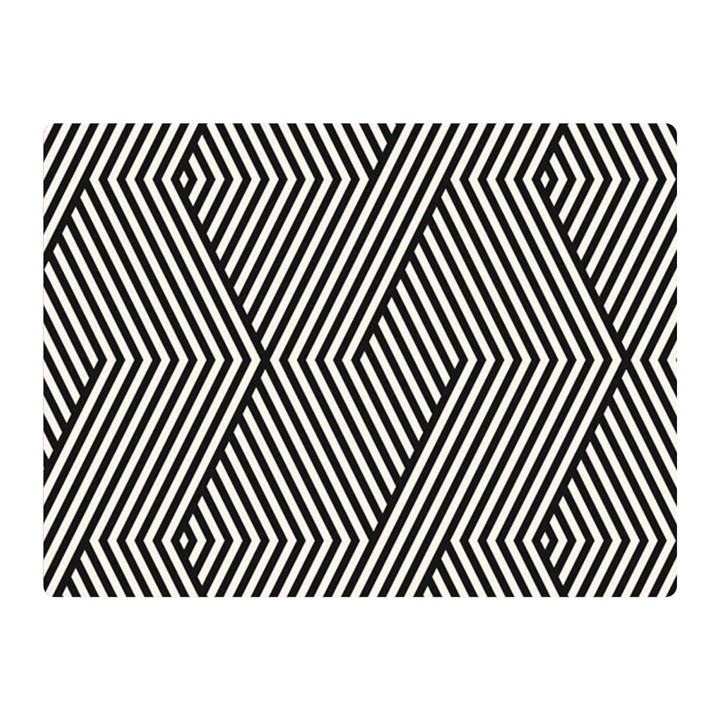 Vector-geometric-lines-pattern-simple-monochrome-texture-with-diagonal-stripes-lines-chevron-zigzag- Double Sided Flano Blanket (Mini) 