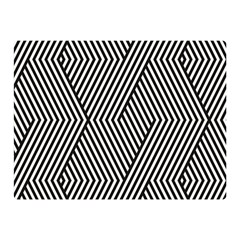 Vector-geometric-lines-pattern-simple-monochrome-texture-with-diagonal-stripes-lines-chevron-zigzag- Double Sided Flano Blanket (mini)  by nate14shop