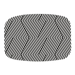 Vector-geometric-lines-pattern-simple-monochrome-texture-with-diagonal-stripes-lines-chevron-zigzag- Mini Square Pill Box by nate14shop