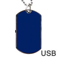 Dark Blue Dog Tag Usb Flash (two Sides)