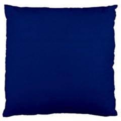 Dark Blue Large Flano Cushion Case (one Side) by nate14shop