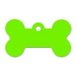 Grass-green-color-solid-background Dog Tag Bone (Two Sides) Front