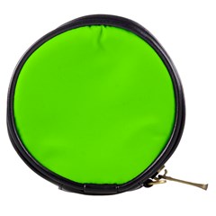 Grass-green-color-solid-background Mini Makeup Bag by nate14shop