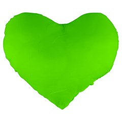 Grass-green-color-solid-background Large 19  Premium Heart Shape Cushions by nate14shop