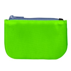 Grass-green-color-solid-background Large Coin Purse by nate14shop