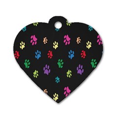 Footprints Dog Tag Heart (two Sides)