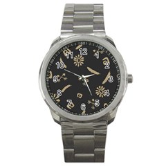 Pattern-dark Sport Metal Watch by nate14shop