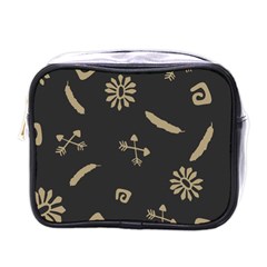 Pattern-dark Mini Toiletries Bag (one Side) by nate14shop