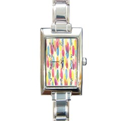 Watercolour-texture Rectangle Italian Charm Watch by nate14shop