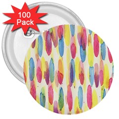 Watercolour-texture 3  Buttons (100 Pack) 